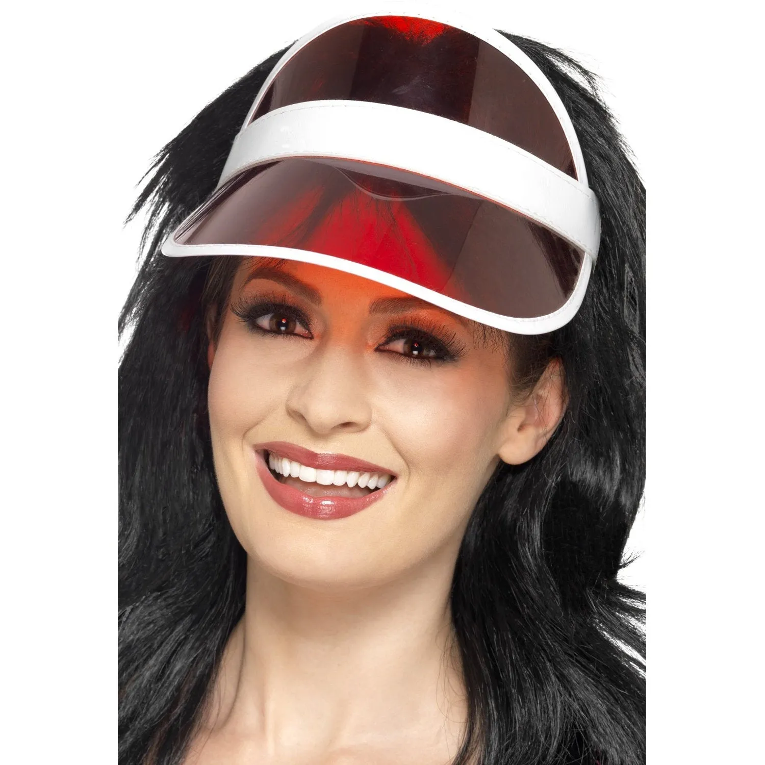 80's Poker Visor Red