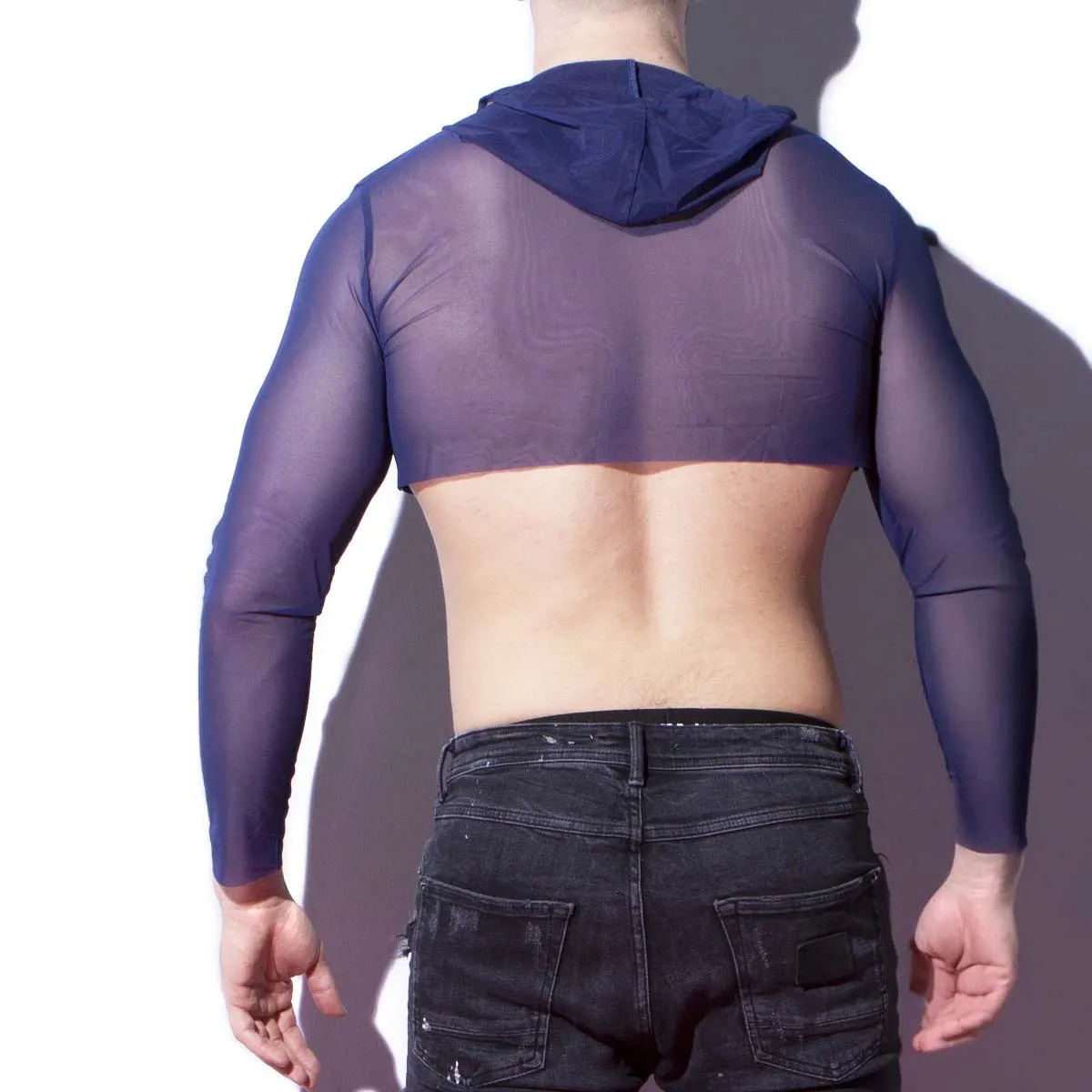 Alexander Cobb Transparent Crop Hoody Navy