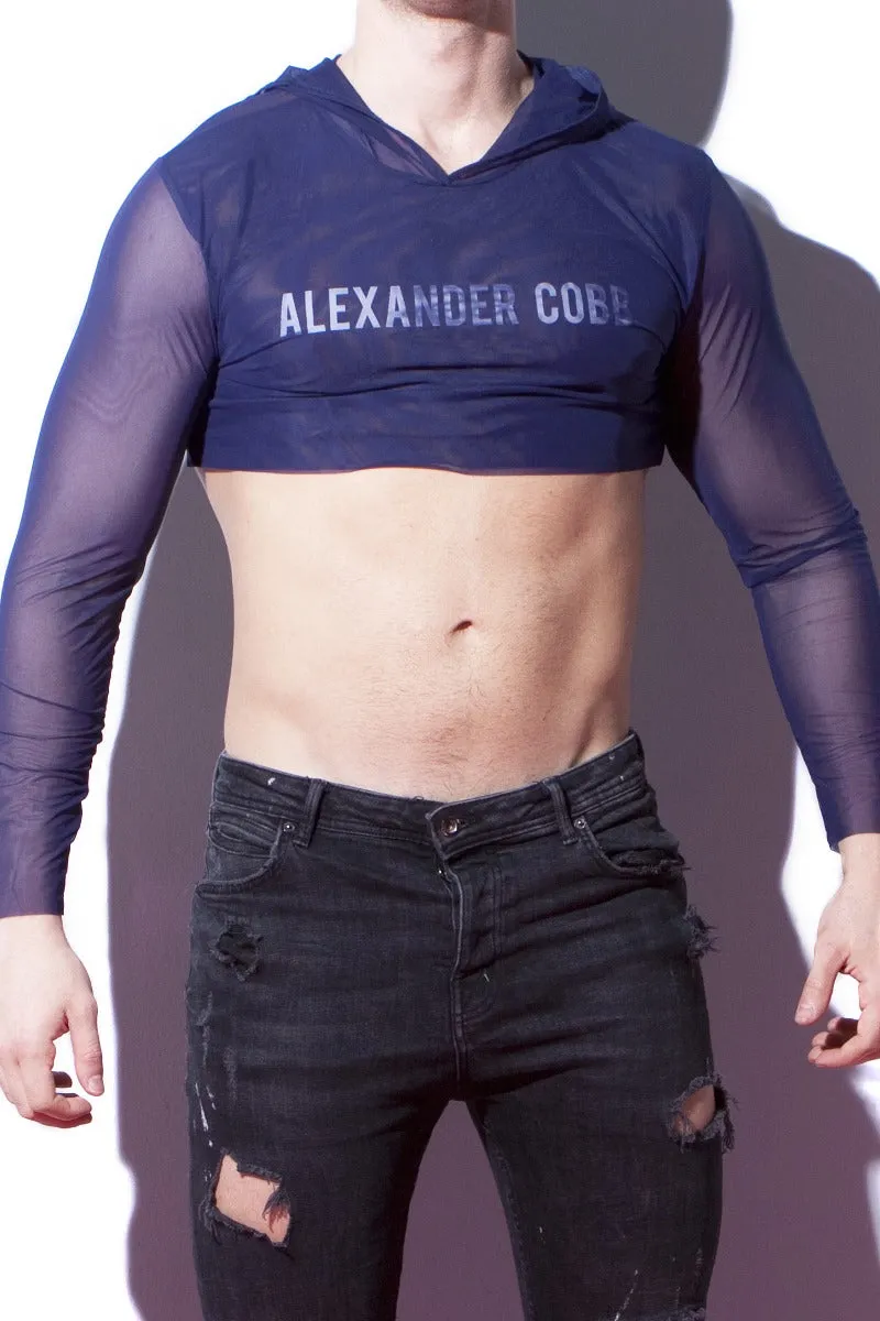 Alexander Cobb Transparent Crop Hoody Navy