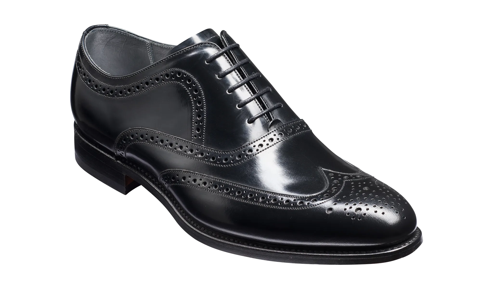 Barker Hampstead Classic Oxford brogue - Hi Shine Black