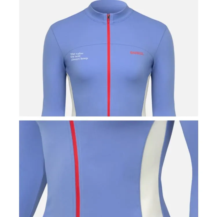 Barrel Women Vibe Crop Zip-Up Rashguard-BLUE