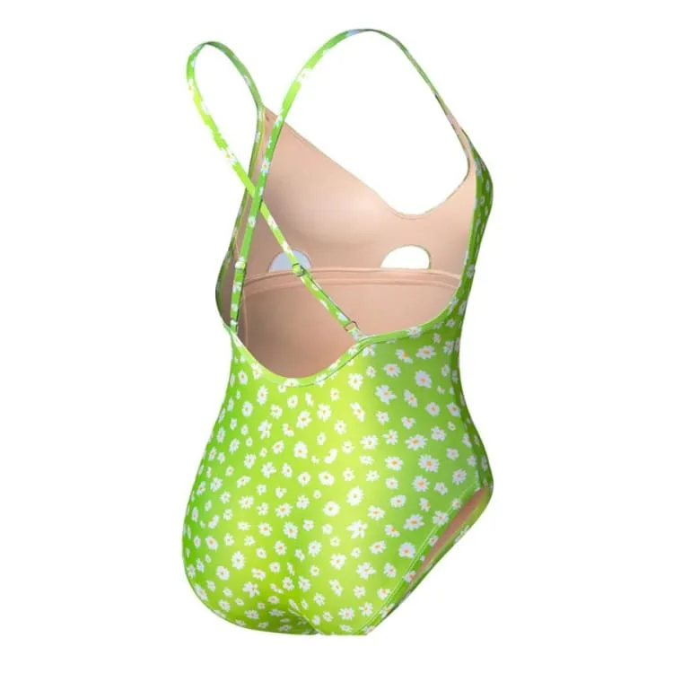 Barrel Womens Halfmoon Monokini-NEON FLOWER