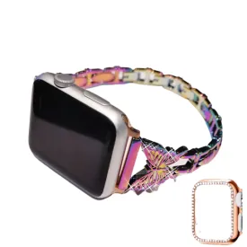 Bling Band fit Apple Watch Series 8 7 6 Women Diamond Butterfly Strap