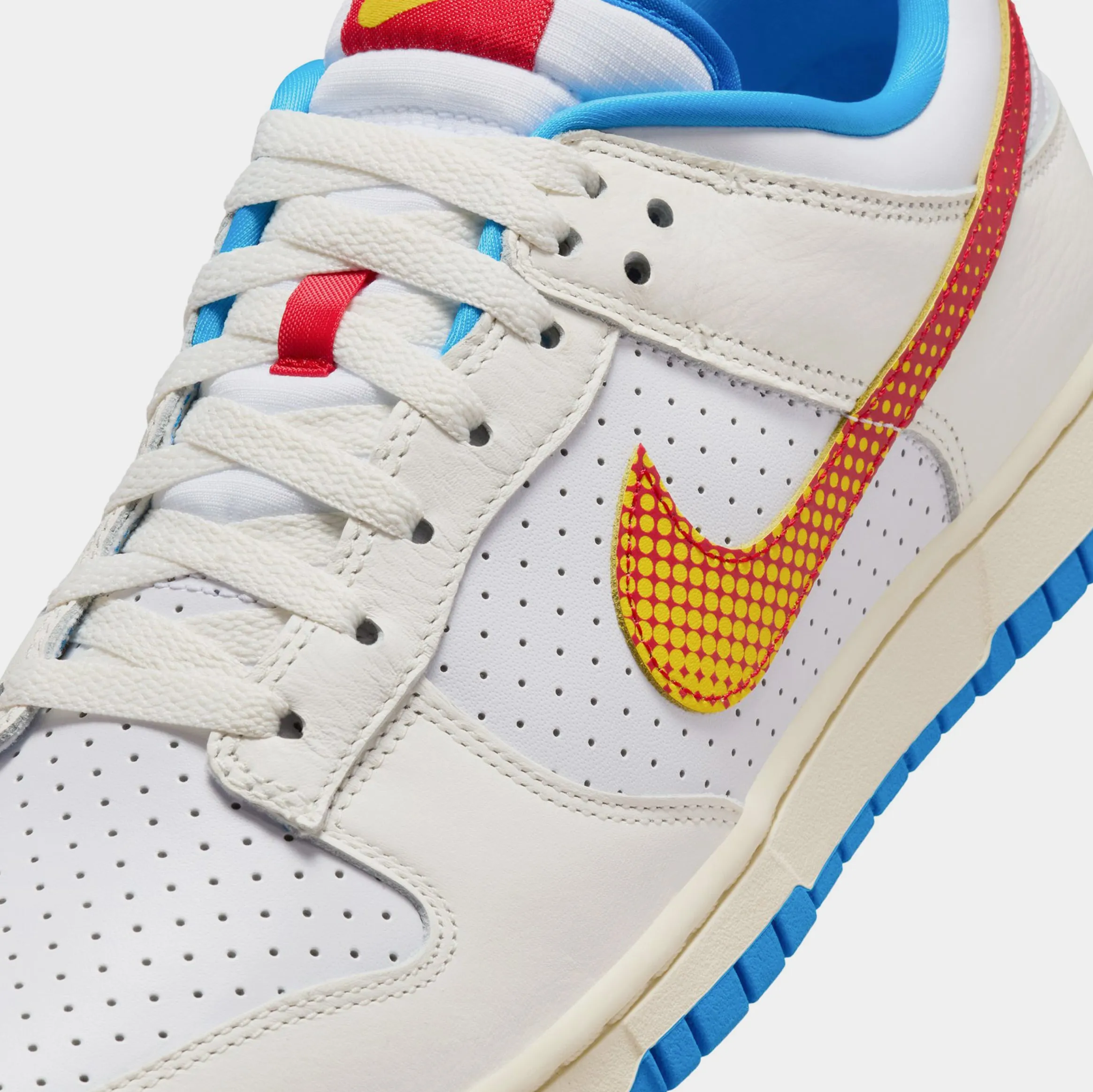 Dunk Low Retro SE Pop Art Mens Lifestyle Shoes (Sail/University Red/Tour Yellow/Photo Blue/White)