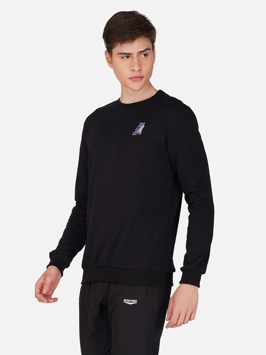 Fleece Horse Black Sweatshirt RWM9013