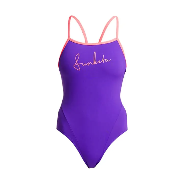 Funkita Women Single Strap One Piece-Purple Punch