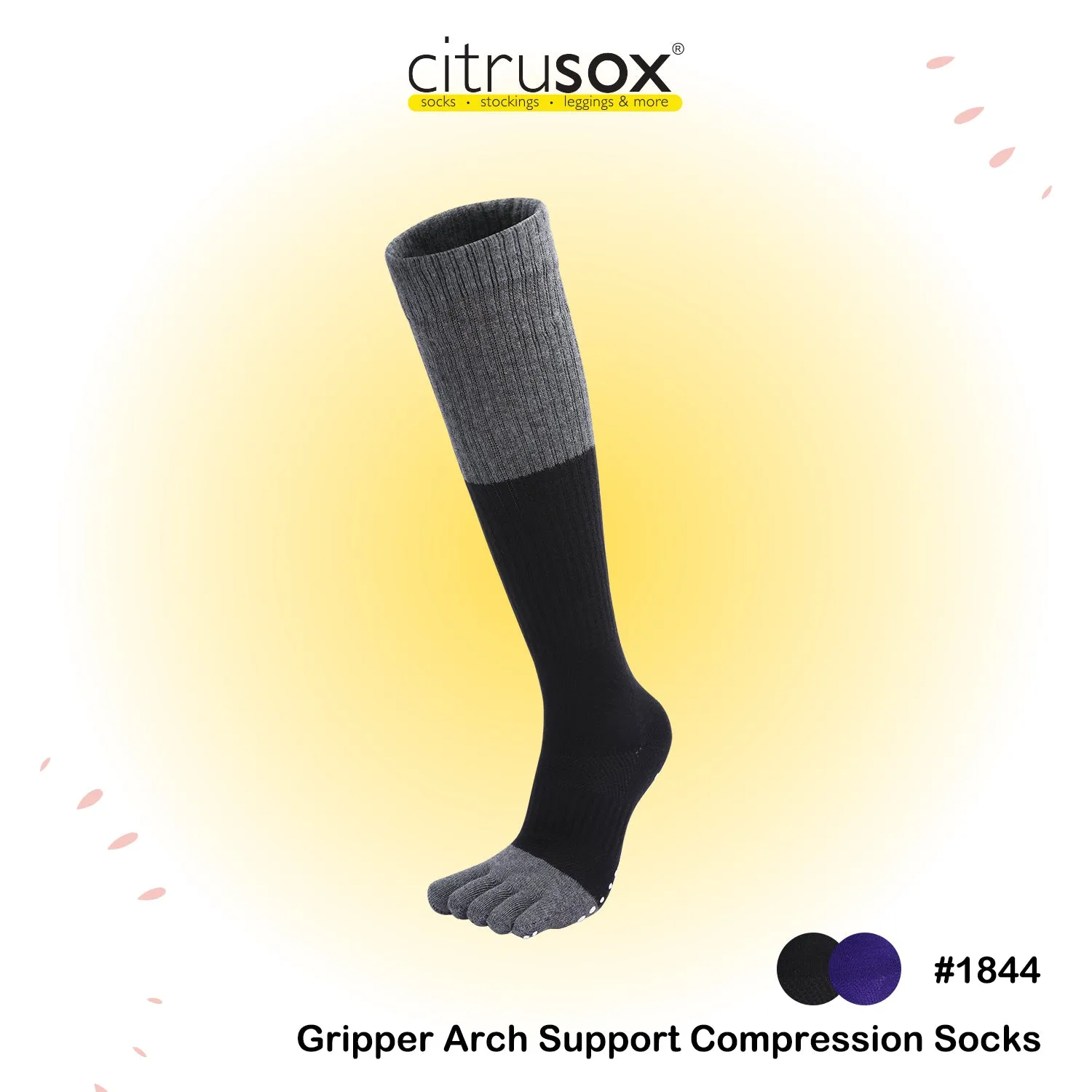 Gripper Arch Support Compression Knee Socks