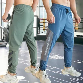 Gym Fitness Workout Sweatpants Running Athletic Apparel Outdoor Training Sports Trousers Elastic Waist Zipper Pockets Long Pants