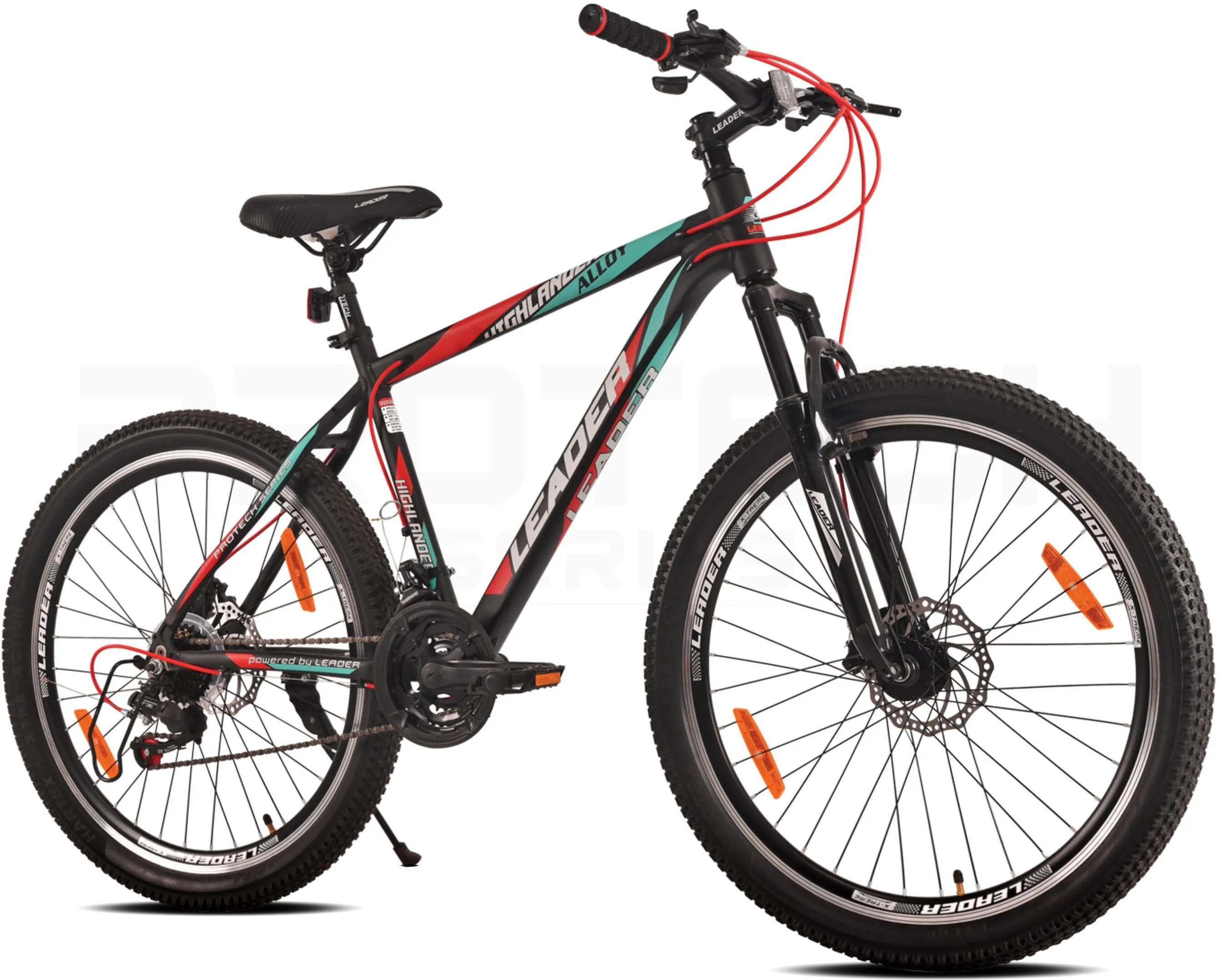 Highlander 26t 21-speed Alloy Mtb Cycle With Dual Disc Brake And Front Suspension 26 T Hybrid Cycle/city Bike (21 Gear | Black)