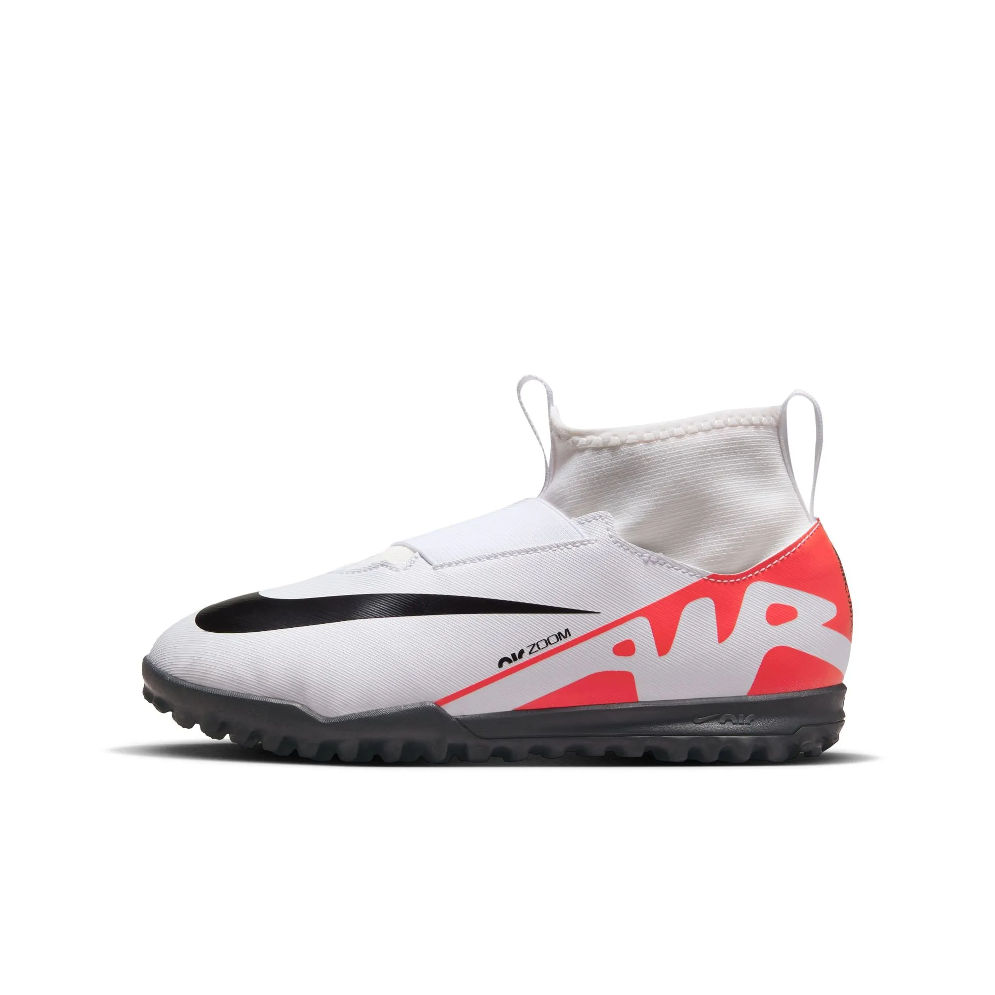 Junior Zoom Superfly 9 Academy TF [White/ Bright Crimson]