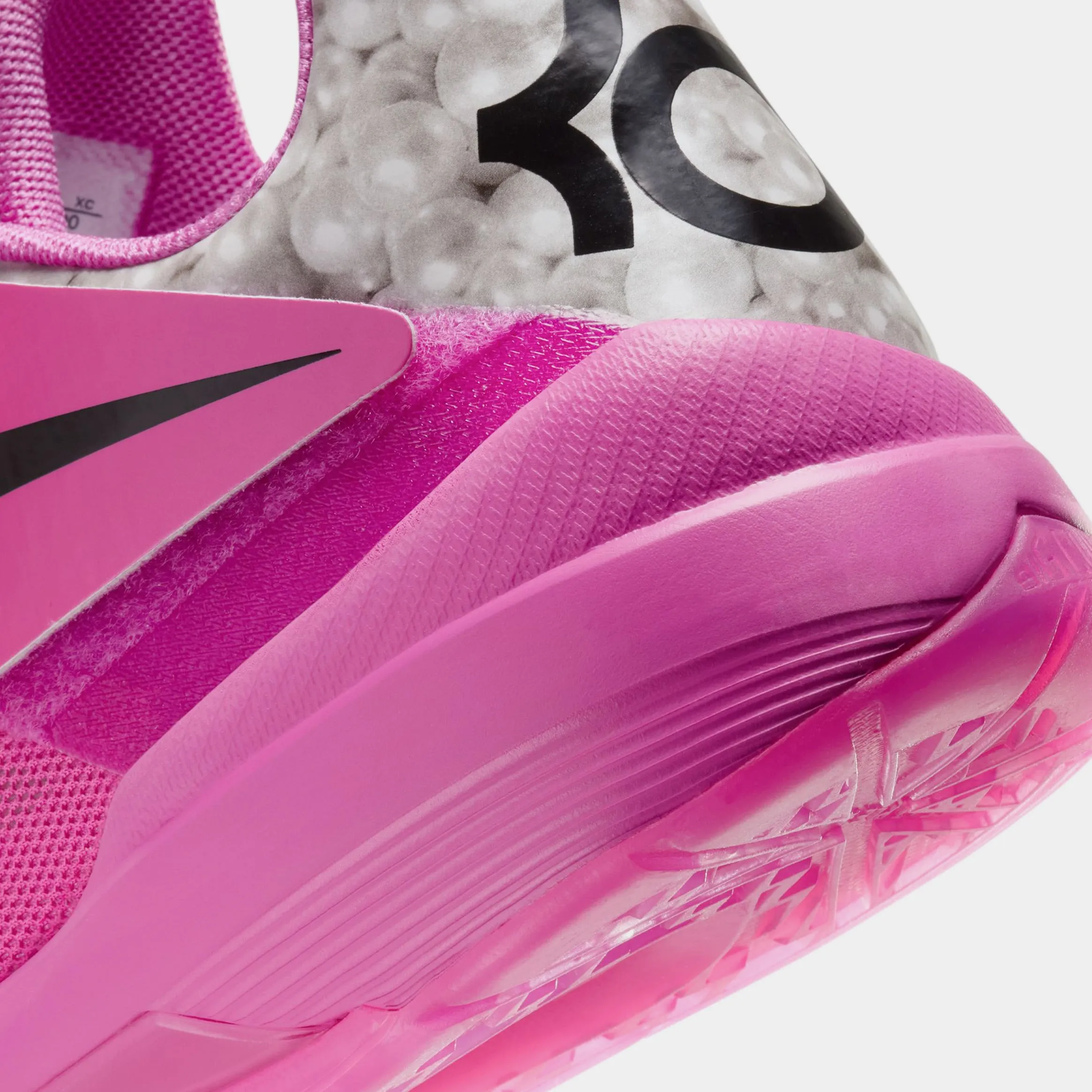 KD IV Aunt Pearl Mens Basketball Shoes (Pink Fire/Black/Silver) Free Shipping