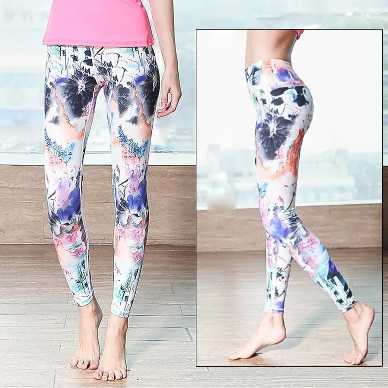 KittenAlarm - Mojoyce Cloud Hide Women Home Yoga Pants Fitness Gym Exercise Sports Leggings High Waist Sexy Long Print Tights Workout Running Trouser