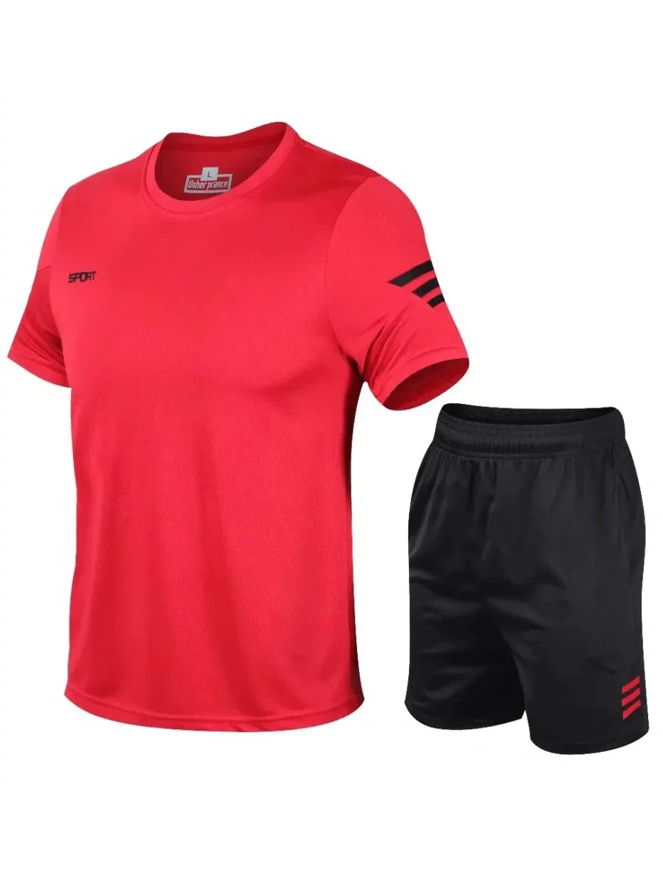 Lightweight Men's Athletic T-Shirt and Shorts Set - SF2025