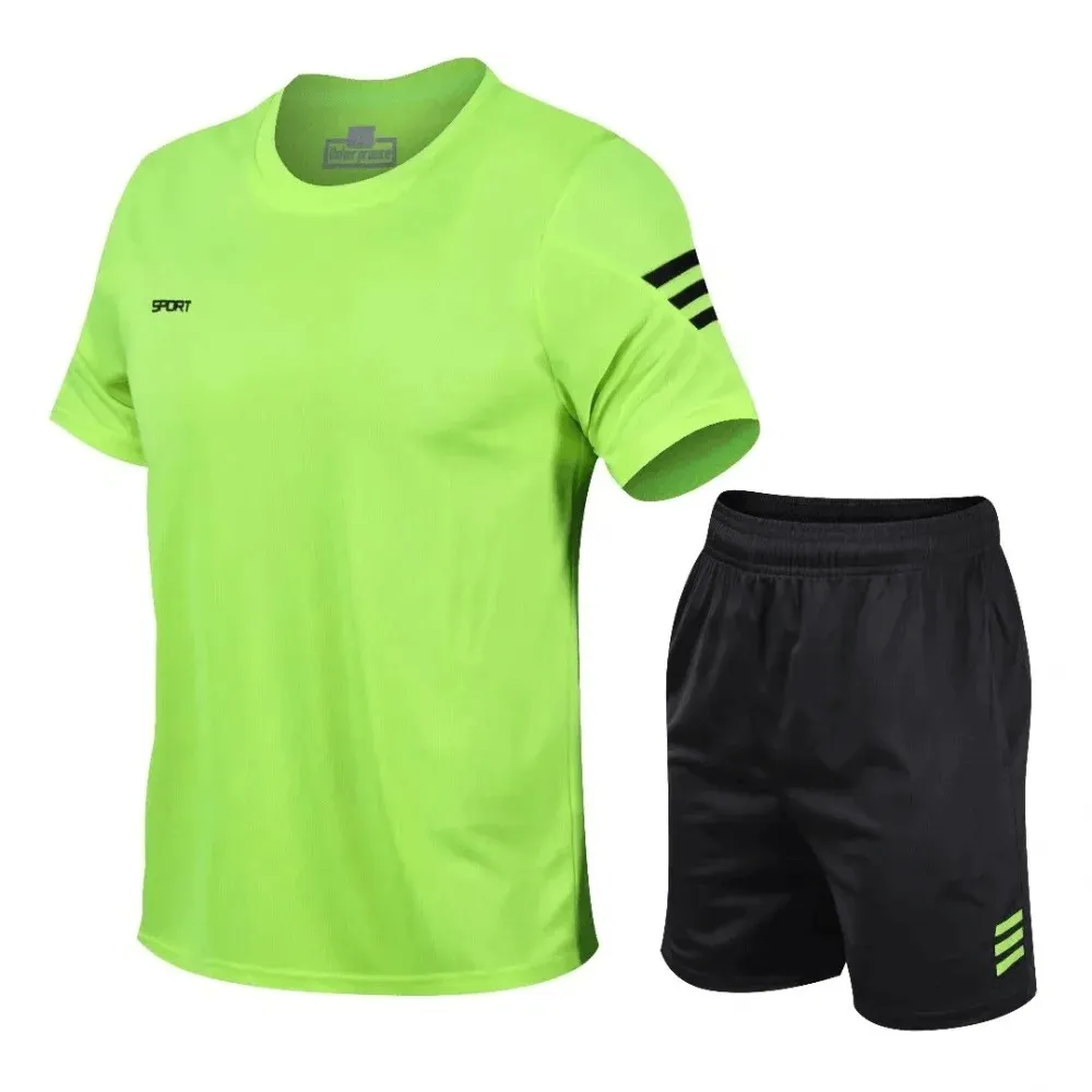 Lightweight Men's Athletic T-Shirt and Shorts Set - SF2025