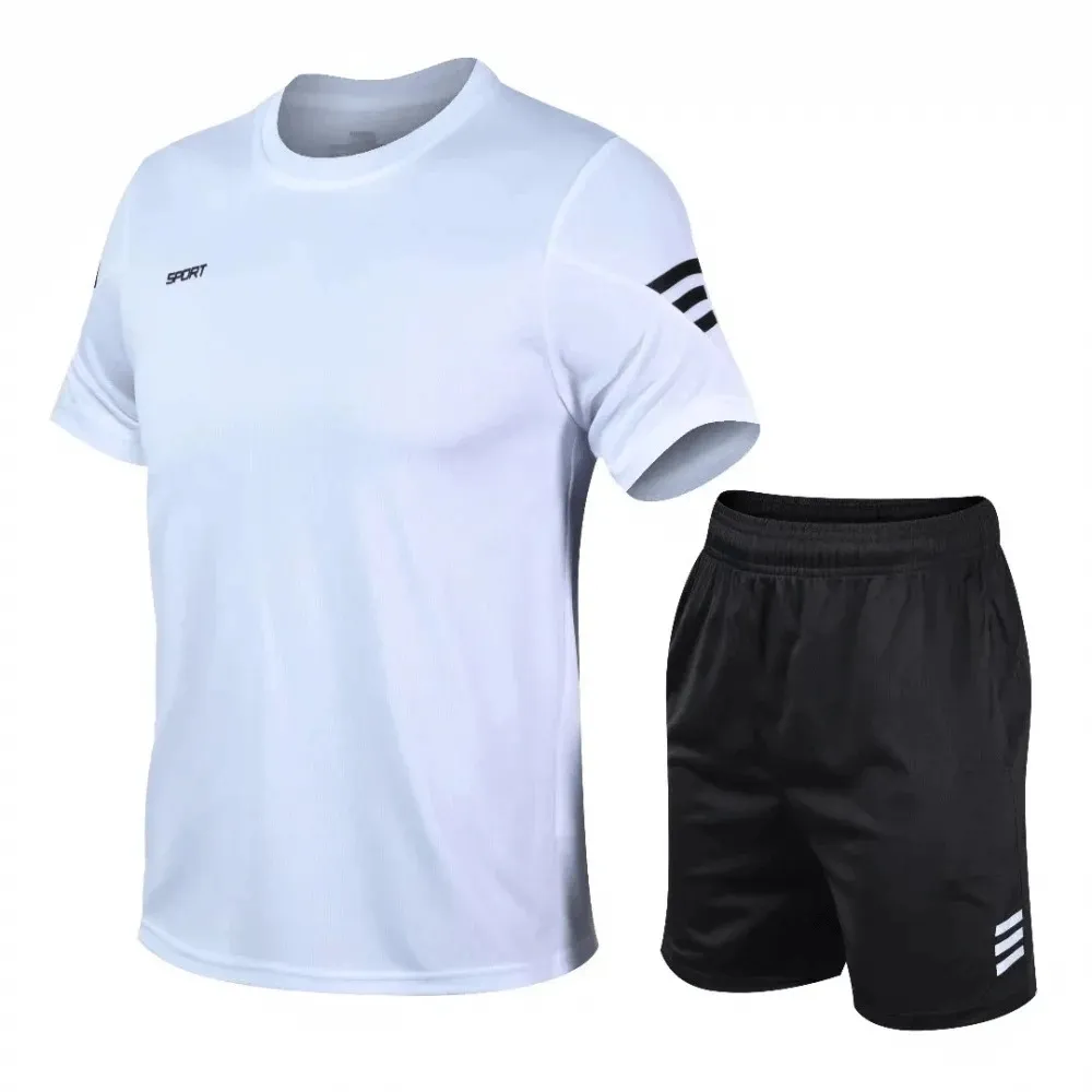 Lightweight Men's Athletic T-Shirt and Shorts Set - SF2025