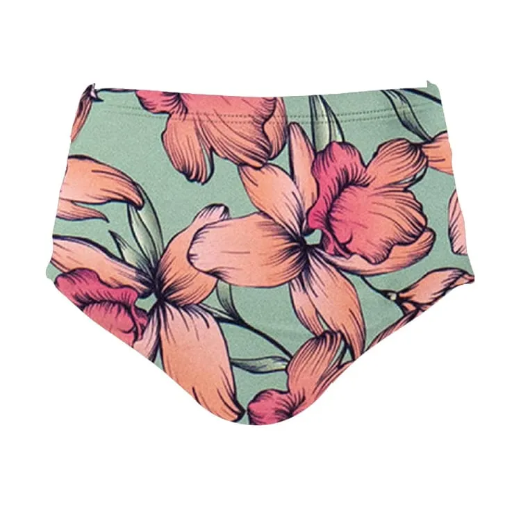 Maka-Hou Women High Waist Bikini Panties-BIG FLOWER (Japanese Brand)