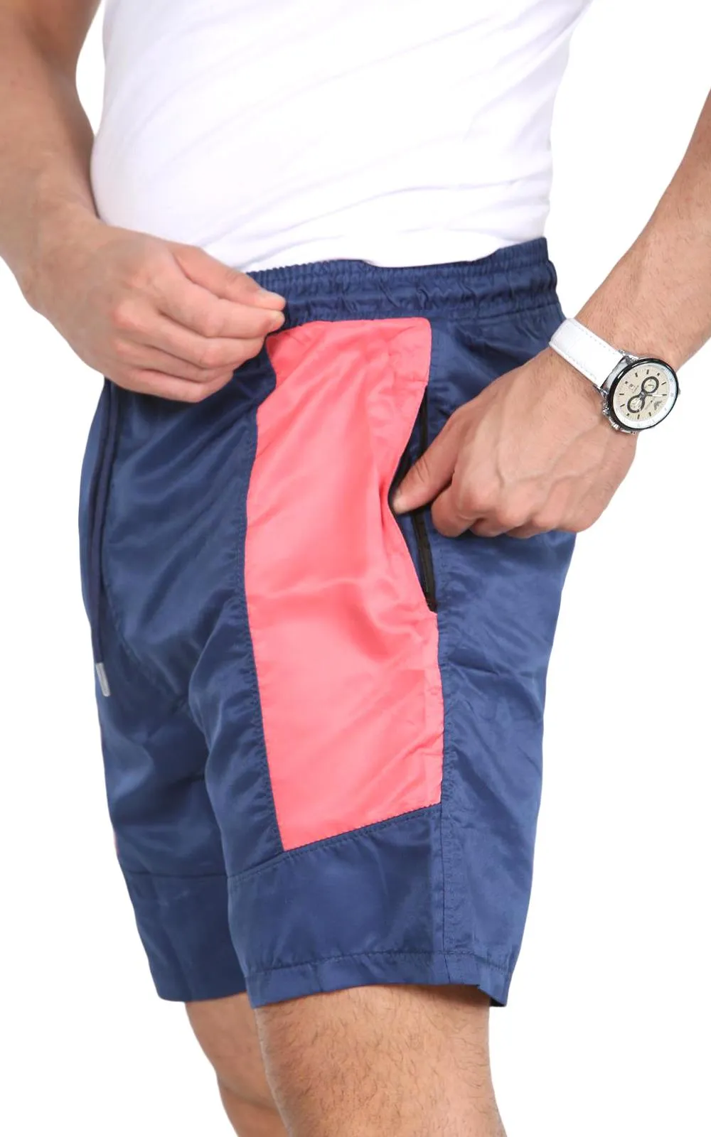 Mens Elastic Waist Fishing Shorts