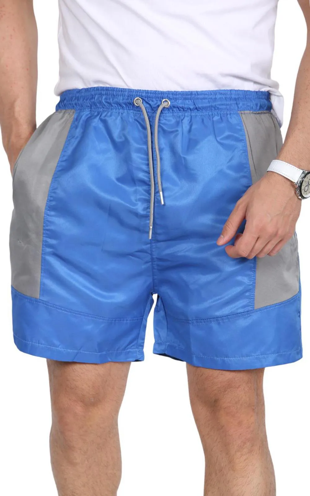 Mens Elastic Waist Fishing Shorts