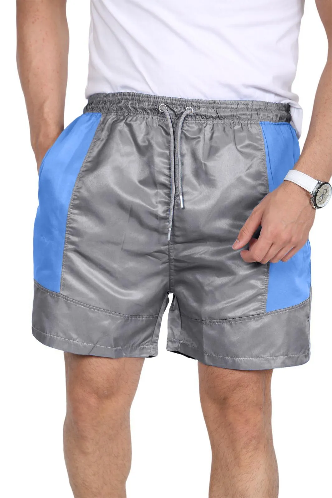 Mens Elastic Waist Fishing Shorts