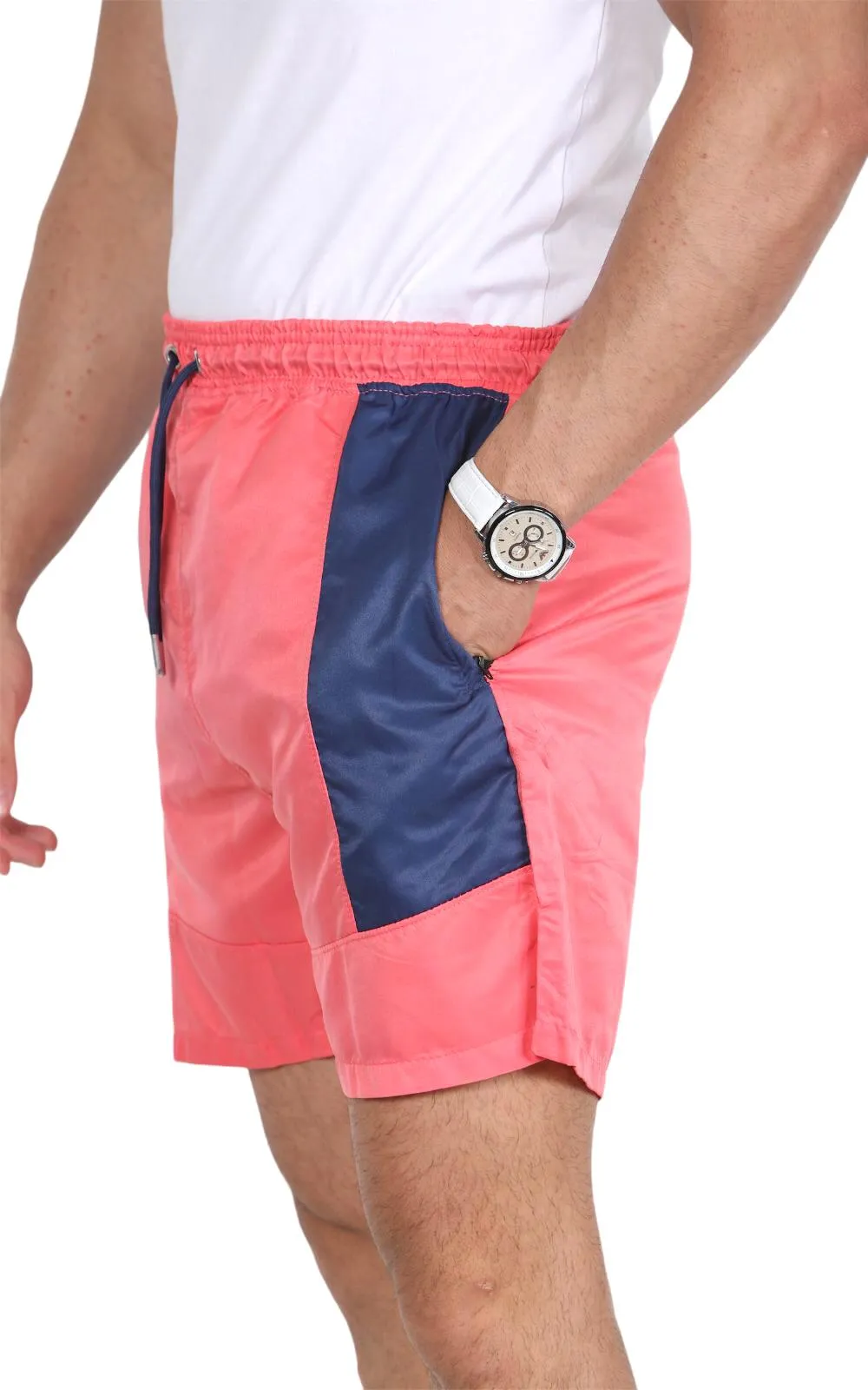 Mens Elastic Waist Fishing Shorts