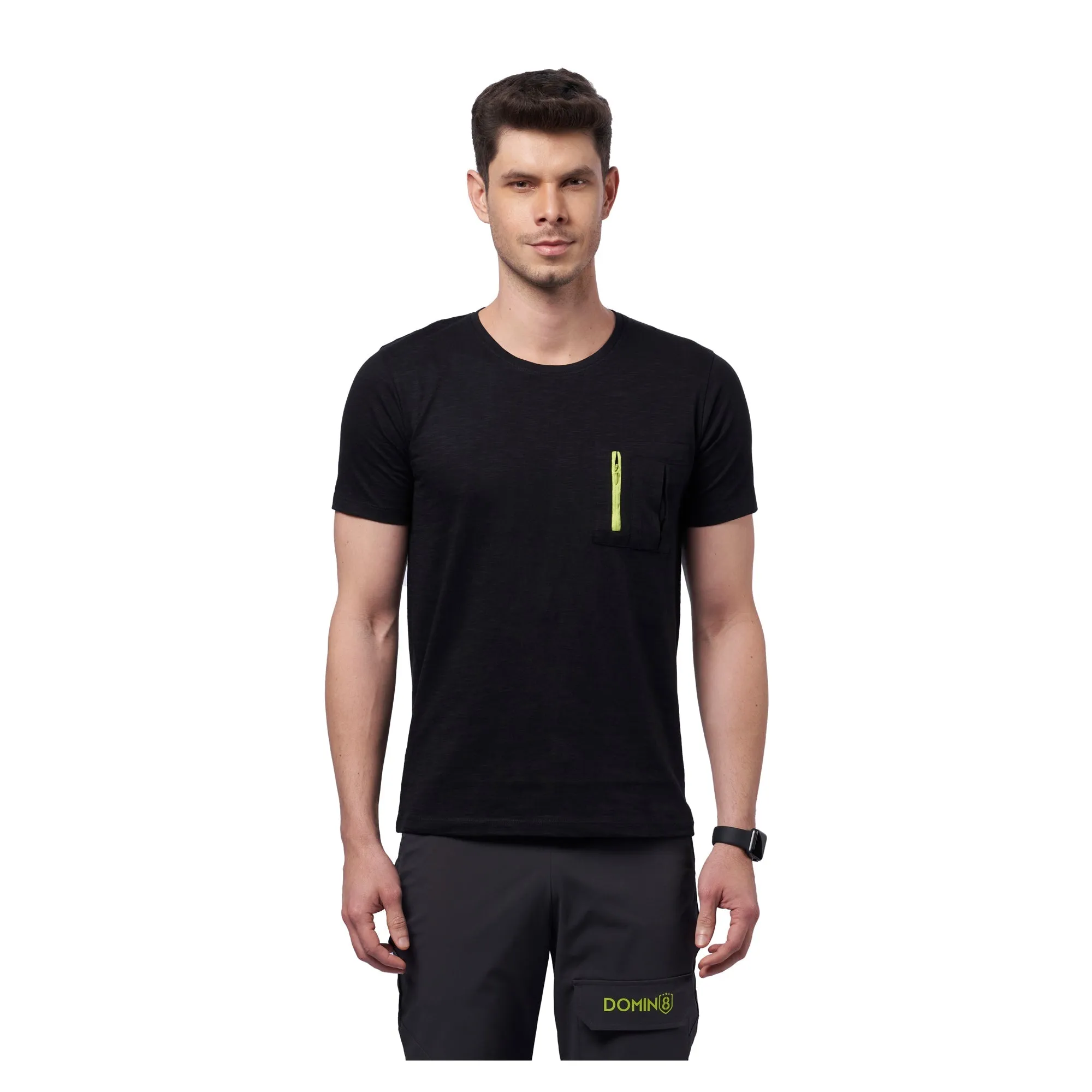 Men's Outdoor T-Shirt with Nylon Zipped Pocket