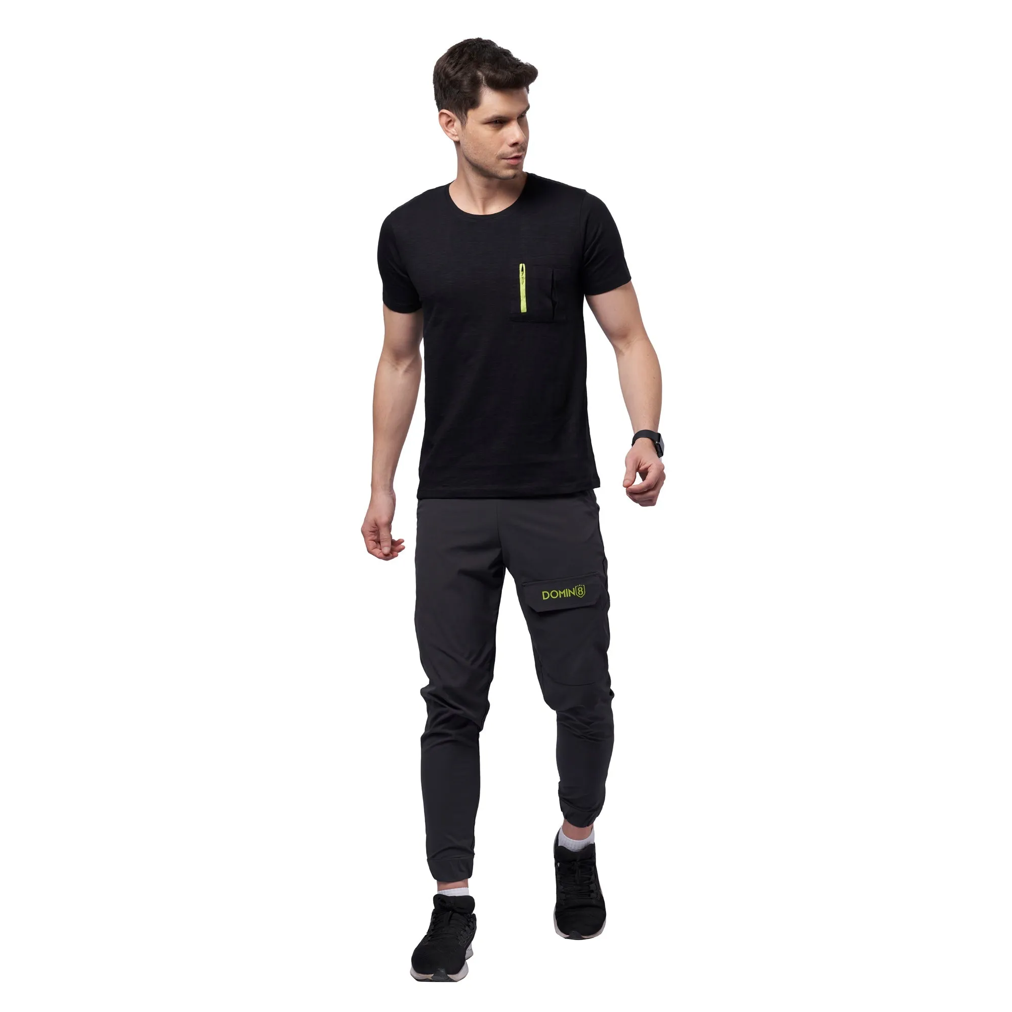 Men's Outdoor T-Shirt with Nylon Zipped Pocket