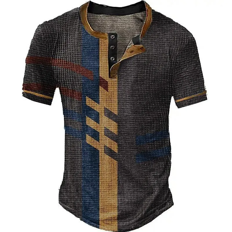 Men's T-shirt Casual Digital Printing Loose Short Sleeve