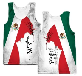 Mexico One Nation Under God Jesus Unisex Tank Top - Christian Tank Top For Men