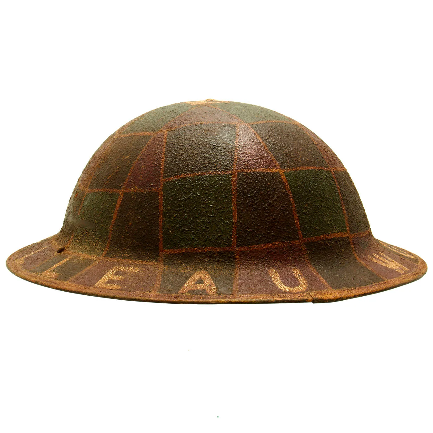 Original U.S. WWI USMC Marine BELLAU WOOD Hand Painted M1917 Doughboy Helmet