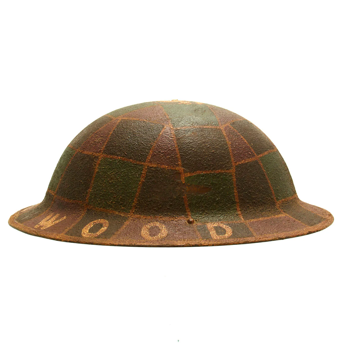 Original U.S. WWI USMC Marine BELLAU WOOD Hand Painted M1917 Doughboy Helmet