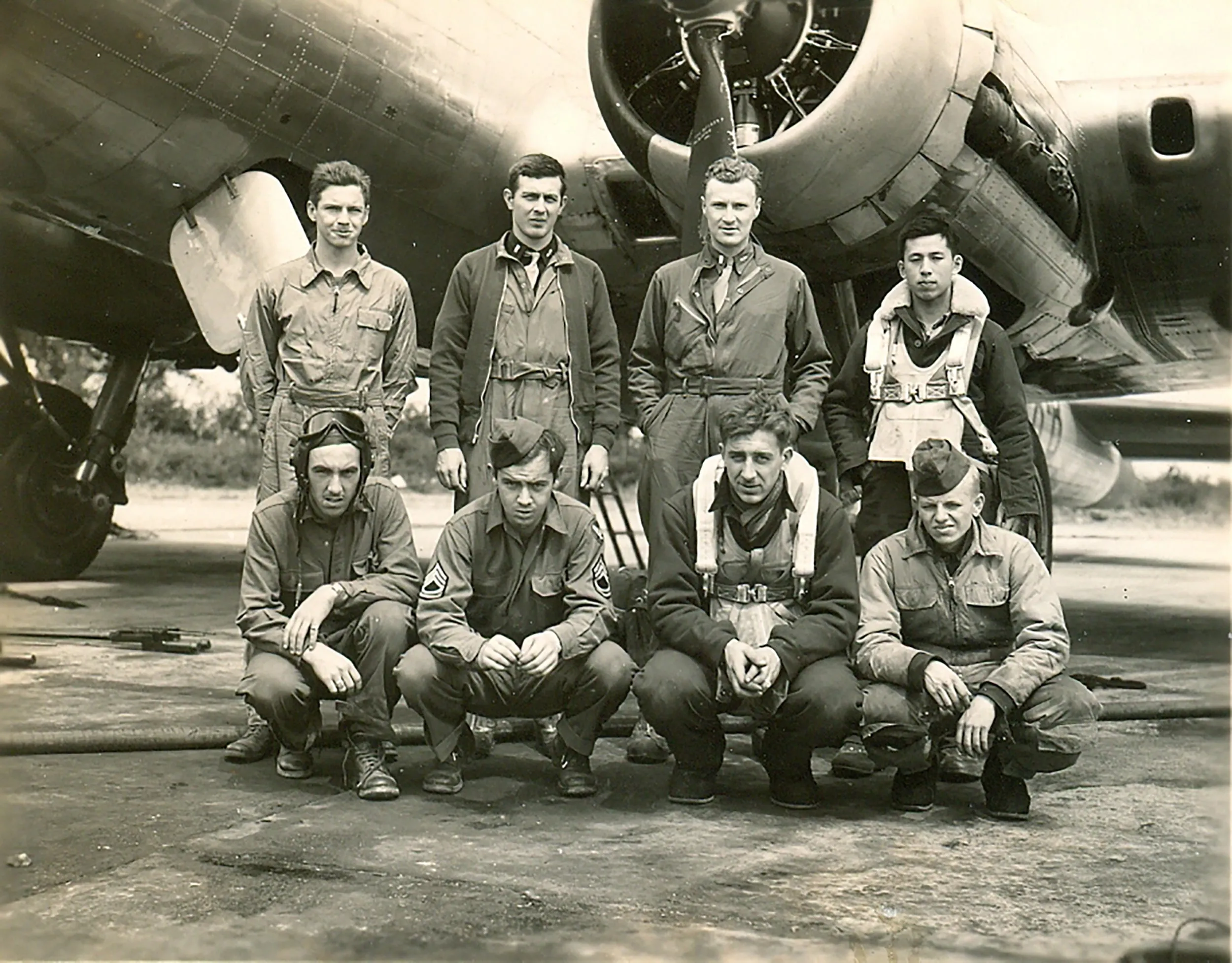 Original U.S. WWII B-17 Pilot Grouping to “The Mad Pollack” Al Petska with Painted A2 Flight Jacket with Disney Patch & Crew Written on Liner - “Contrary Mary” 602nd Bomb Squadron, 398th Bomb Group