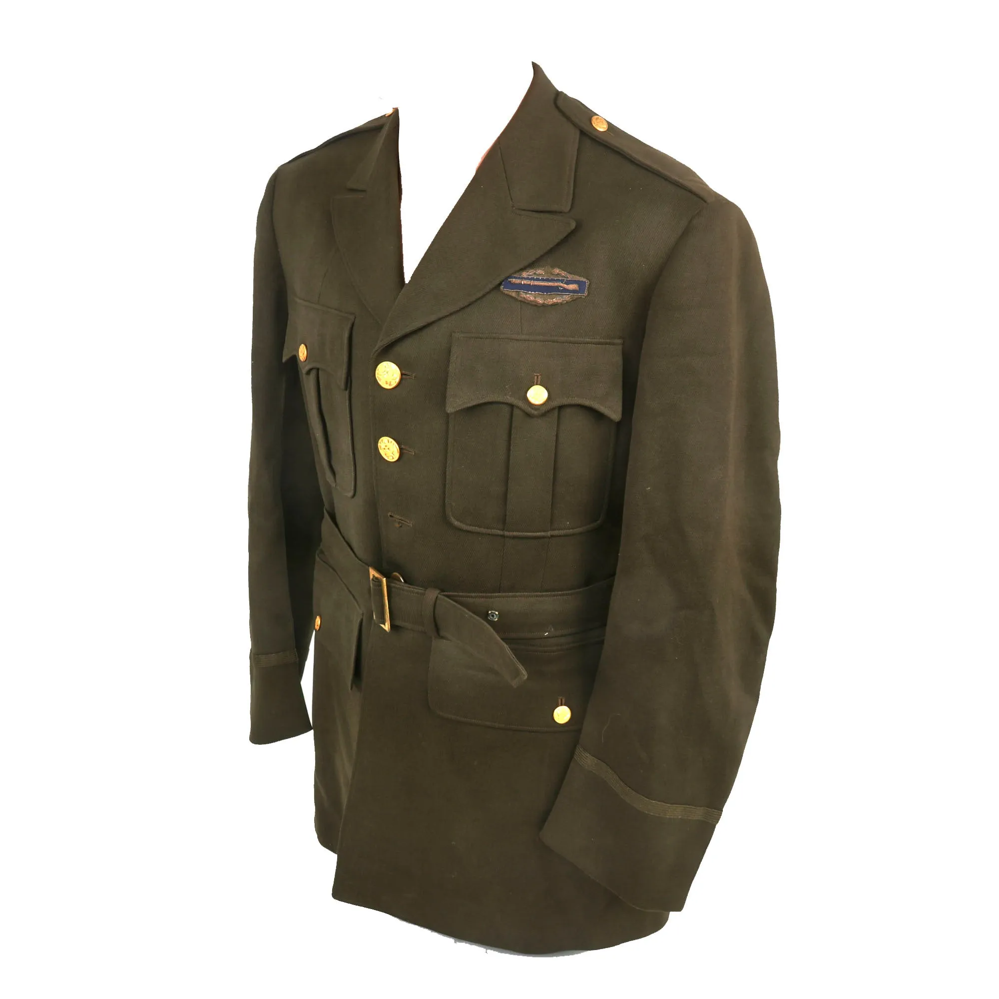 Original U.S. WWII Battle of the Bulge Bronze Star Recipient Uniform & Captured Signed German Flag Grouping - Interview Published Online - Lt. Samuel A. Saldutti, 328th Infantry, 26th Yankee Infantry Division