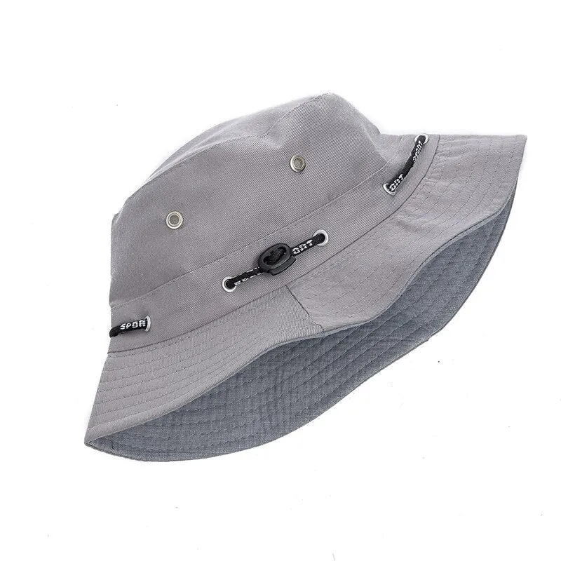 Plain Design Summer Fishing Sun Hat For Women Outdoor Bucket Cap