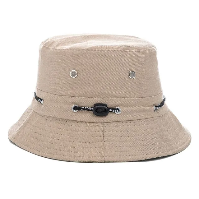 Plain Design Summer Fishing Sun Hat For Women Outdoor Bucket Cap