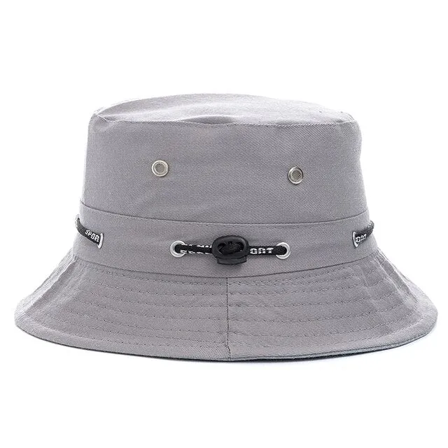 Plain Design Summer Fishing Sun Hat For Women Outdoor Bucket Cap