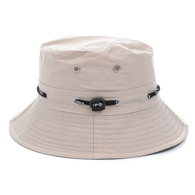 Plain Design Summer Fishing Sun Hat For Women Outdoor Bucket Cap