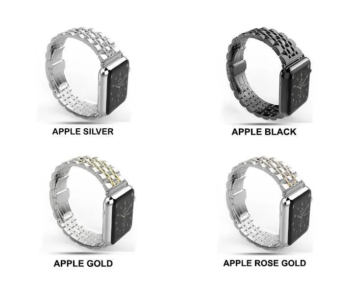 Pure Silver Luxury Two Tone Links Stainless Steel Apple Watch