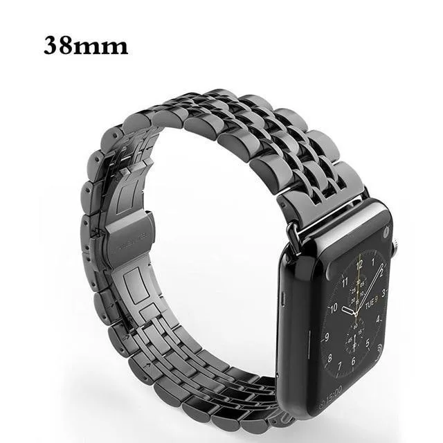 Pure Silver Luxury Two Tone Links Stainless Steel Apple Watch