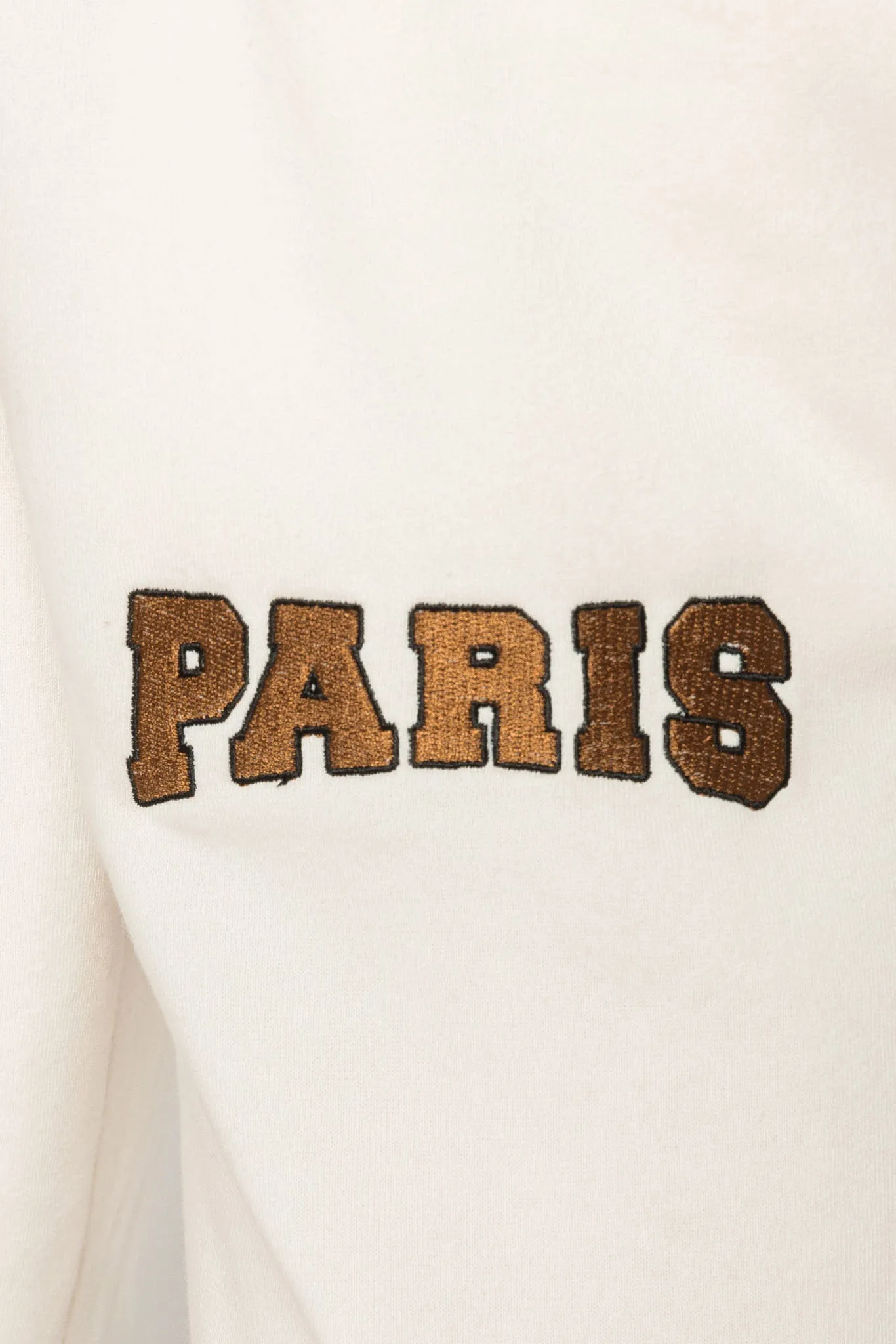 "Paris" Embroidered Wide Leg Sweatpant