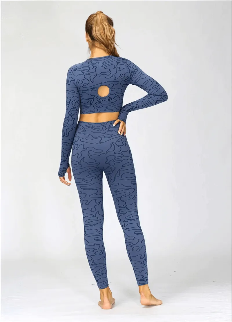 Seamless Long Sleeves Training Crop Top / Women's Clothes for Sports - SF0070