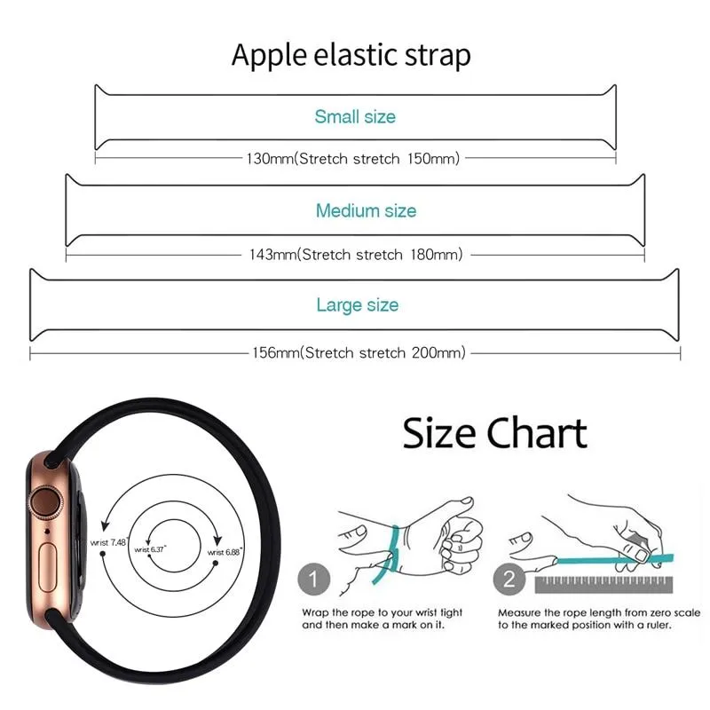 Silicone Loop Sport Elastic, Apple Watch Band Series Watchbands