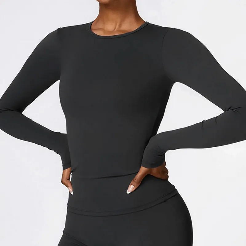 Sports Elastic Seamless Women's Long Sleeves Top - SF1797