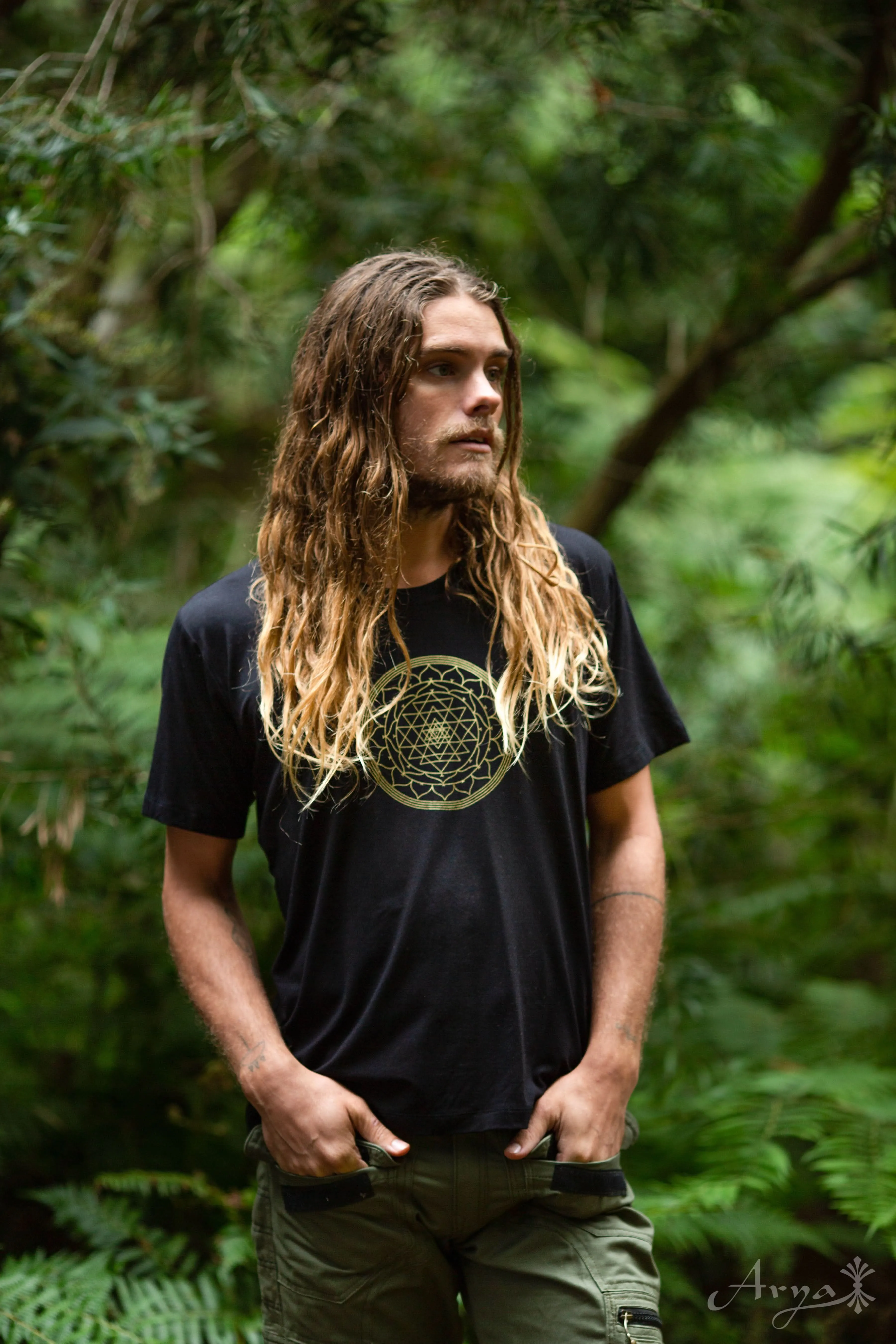 Sri Yantra Hatha T-Shirt - Black