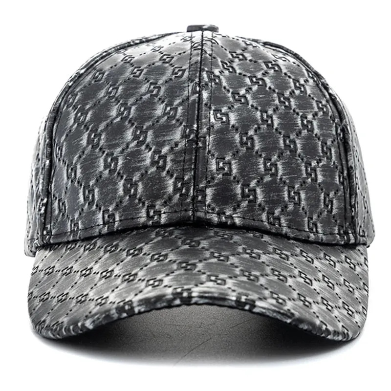 Unisex Leather Cap Vintage Baseball Cap Men Women Adjustable Casual Outdoor Streetwear Sports Hat