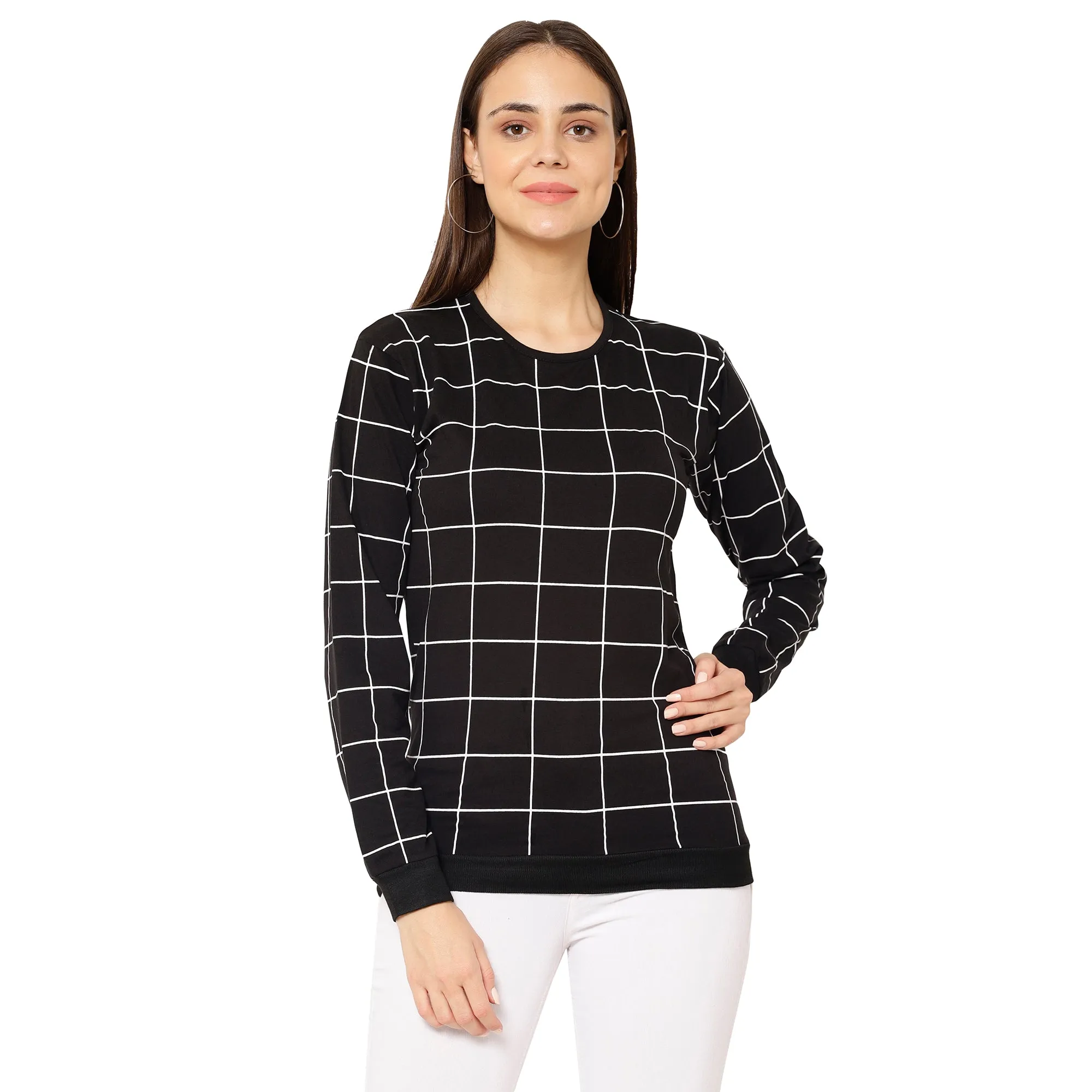 Vimal Jonney Black Color Full Sleeve Tshirt For Women