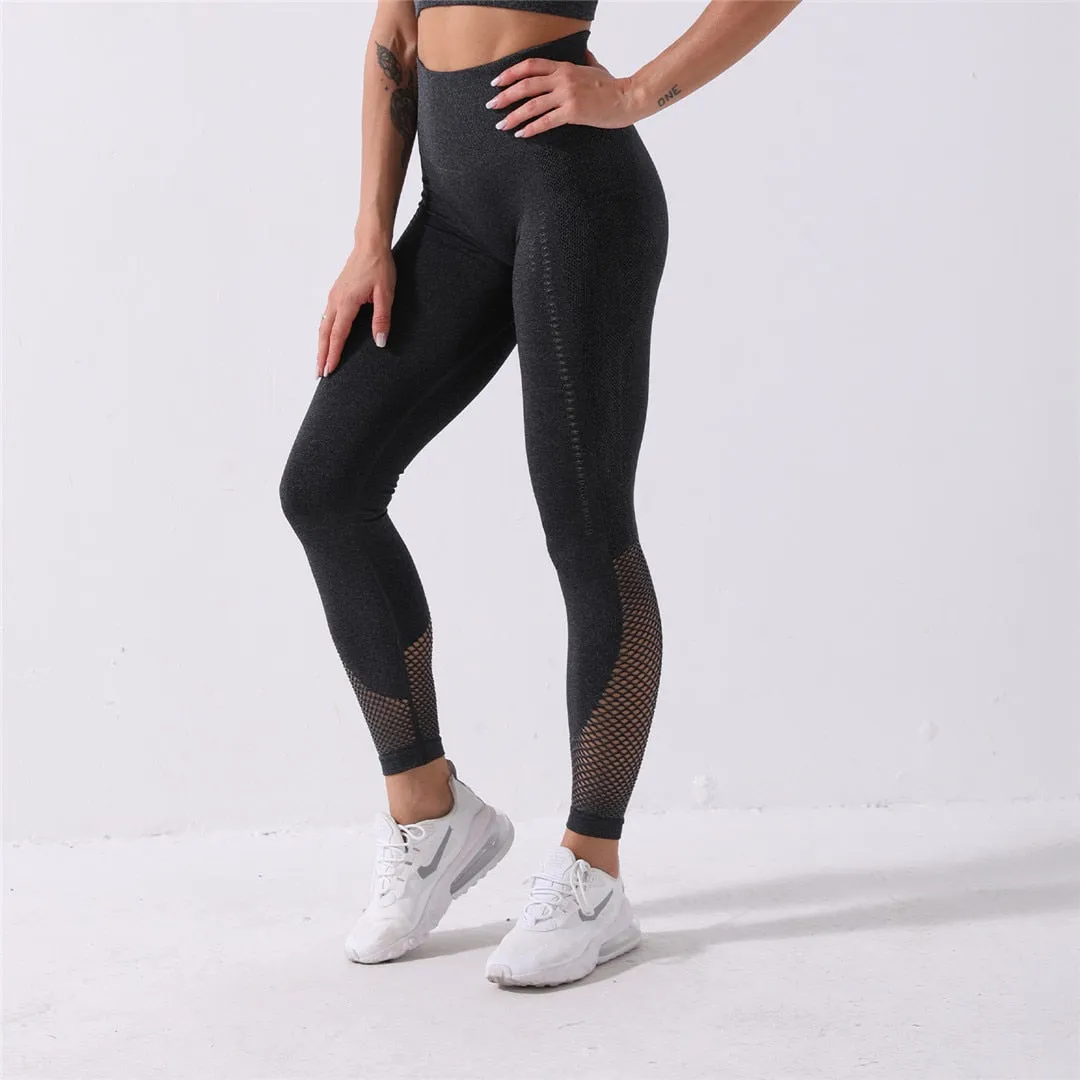 Women High Waist Sports Leggins Seamless Fitness Leggings Gym Fitness Booty Leggings Running Yoga Pants Butt Leggings Lady A020P