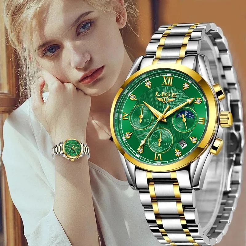 Women Top Brand HD Bright Quartz Luxury Wrist Watch