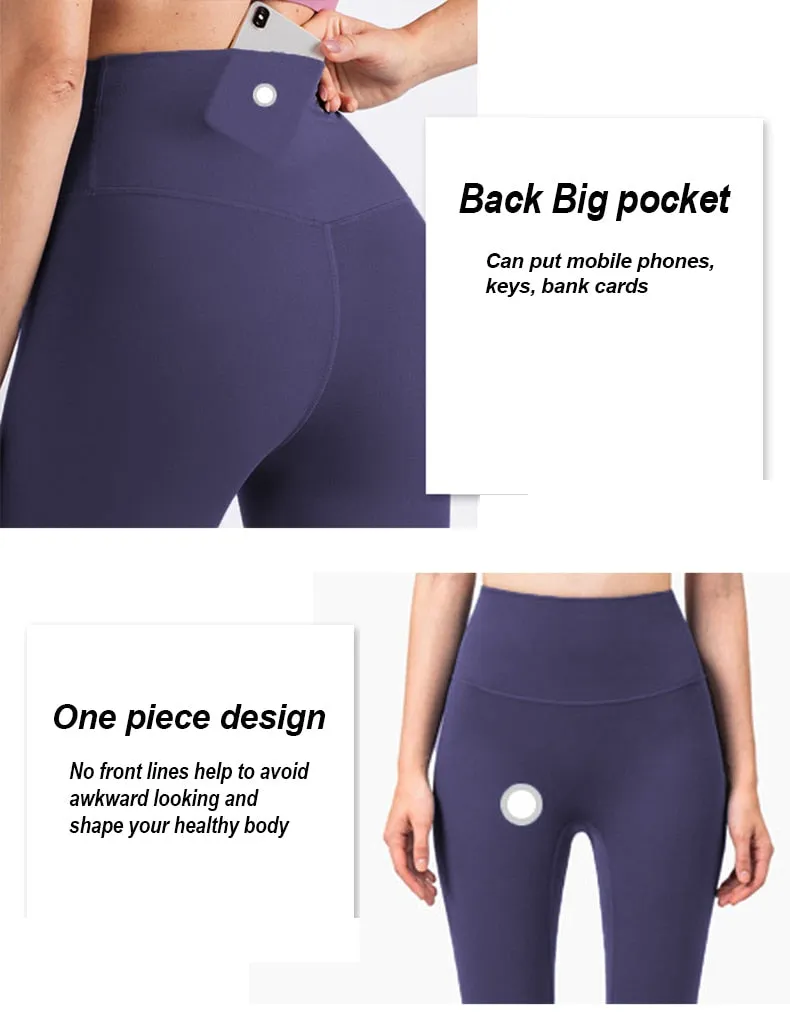 Women Yoga Pants With Pocket Soft Comfortable Full Length High Waist Leggings Gym Workout Leggins Sports Tights Female Yoga Pant