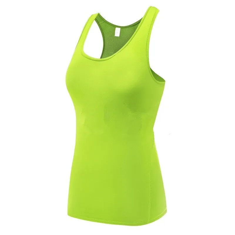 Women's Sports Top / Tight Stretch Top / Quick Dry Sleeveless Running Top - SF0038