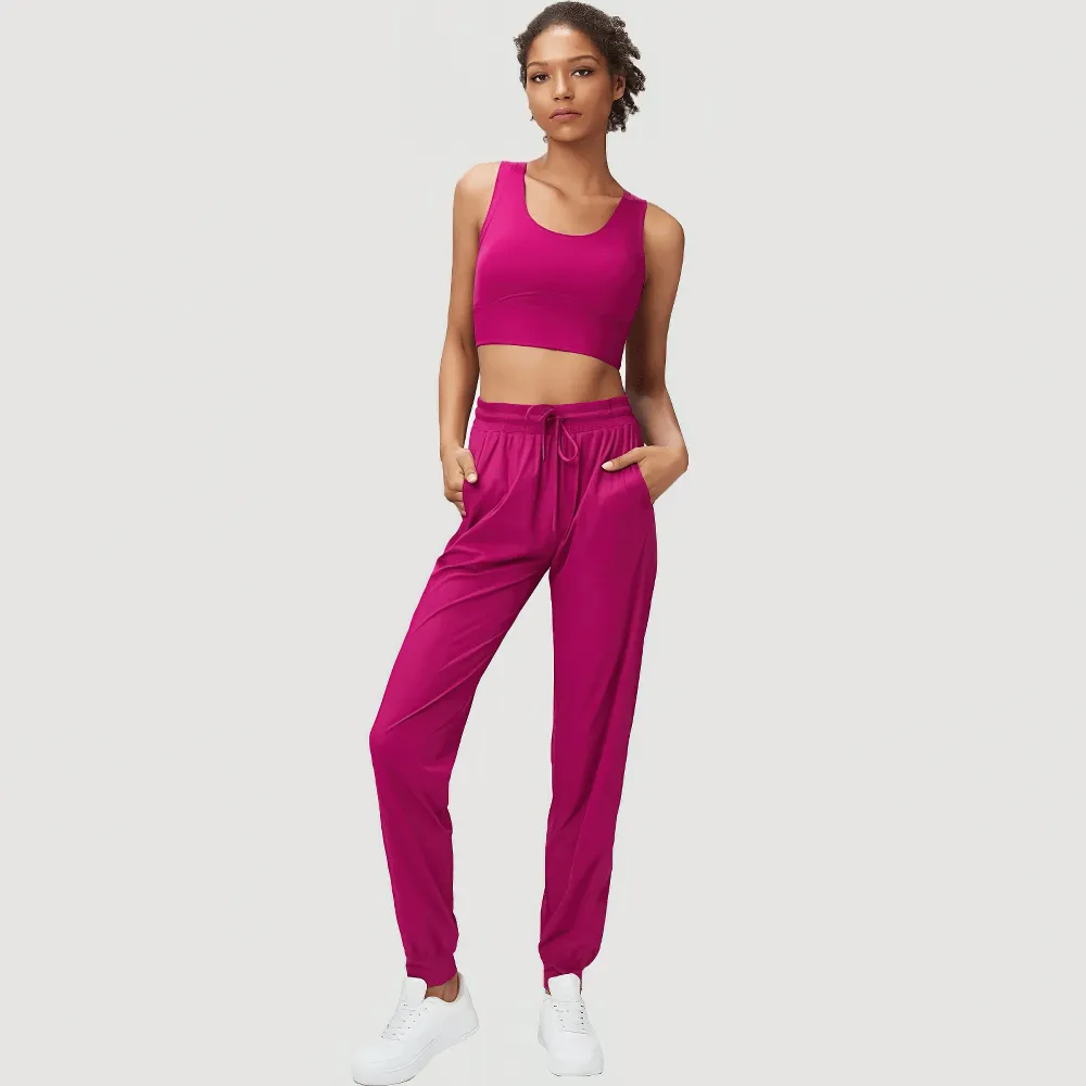 Women's Stylish Joggers and Sports Bra Set - SF2089